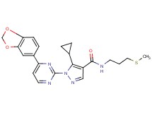 1-[4-(1,3-benzodioxol-5-yl)-2-pyrimidinyl]-5-cyclopropyl-N-[3-(methylthio)propyl]-1H-pyrazole-4-carboxamide