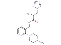 2-methyl-N-{[2-(4-methylpiperazin-1-yl)pyridin-3-yl]methyl}-3-(1H-1,2,4-triazol-1-yl)propanamide