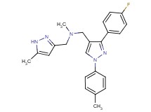 1-[3-(4-fluorophenyl)-1-(4-methylphenyl)-1H-pyrazol-4-yl]-N-methyl-N-[(5-methyl-1H-pyrazol-3-yl)methyl]methanamine