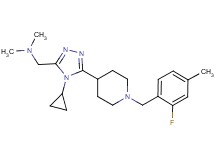 ({4-cyclopropyl-5-[1-(2-fluoro-4-methylbenzyl)piperidin-4-yl]-4H-1,2,4-triazol-3-yl}methyl)dimethylamine