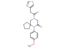6-(4-methoxyphenyl)-9-(1,3-thiazol-4-ylacetyl)-6,9-diazaspiro[4.5]decan-7-one