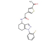 2-(5-acetyl-3-thienyl)-N-[1-(2-fluorophenyl)-4,5,6,7-tetrahydro-1H-indazol-4-yl]acetamide