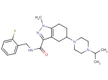 N-(2-fluorobenzyl)-5-(4-isopropyl-1-piperazinyl)-1-methyl-4,5,6,7-tetrahydro-1H-indazole-3-carboxamide