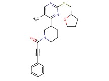 5-methyl-4-[1-(3-phenyl-2-propynoyl)-3-piperidinyl]-2-[(tetrahydro-2-furanylmethyl)thio]pyrimidine