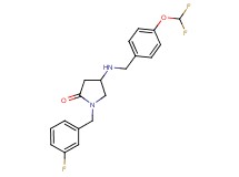 4-{[4-(difluoromethoxy)benzyl]amino}-1-(3-fluorobenzyl)-2-pyrrolidinone