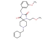 8-(3-cyclohexen-1-ylmethyl)-3-(3-methoxybenzyl)-1-(2-methoxyethyl)-1,3,8-triazaspiro[4.5]decane-2,4-dione