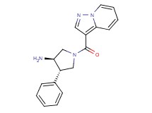 (3R*,4S*)-4-phenyl-1-(pyrazolo[1,5-a]pyridin-3-ylcarbonyl)pyrrolidin-3-amine
