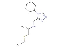 N-[(4-cyclohexyl-4H-1,2,4-triazol-3-yl)methyl]-1-(ethylthio)propan-2-amine