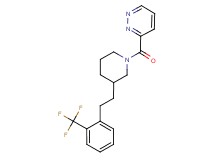 3-[(3-{2-[2-(trifluoromethyl)phenyl]ethyl}-1-piperidinyl)carbonyl]pyridazine