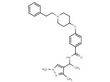 N-[1-(1,3-dimethyl-1H-pyrazol-4-yl)ethyl]-4-{[1-(2-phenylethyl)-4-piperidinyl]oxy}benzamide