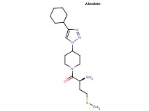 (2S)-1-[4-(4-cyclohexyl-1H-1,2,3-triazol-1-yl)-1-piperidinyl]-4-(methylthio)-1-oxo-2-butanamine