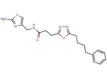 N-[(2-methyl-1,3-thiazol-4-yl)methyl]-3-[5-(4-phenylbutyl)-1,3,4-oxadiazol-2-yl]propanamide