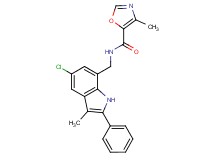 N-[(5-chloro-3-methyl-2-phenyl-1H-indol-7-yl)methyl]-4-methyl-1,3-oxazole-5-carboxamide