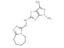 1,3-dimethyl-N-(6,7,8,9-tetrahydro-5H-[1,2,4]triazolo[4,3-a]azepin-3-ylmethyl)-1H-pyrazolo[3,4-d][1,3]thiazol-5-amine