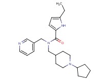 N-[(1-cyclopentylpiperidin-4-yl)methyl]-5-ethyl-N-(pyridin-3-ylmethyl)-1H-pyrrole-2-carboxamide