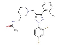 N-[(1-{[1-(2,4-difluorophenyl)-3-(2-methylphenyl)-1H-pyrazol-4-yl]methyl}-3-piperidinyl)methyl]acetamide