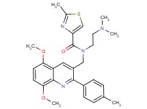 N-{[5,8-dimethoxy-2-(4-methylphenyl)-3-quinolinyl]methyl}-N-[2-(dimethylamino)ethyl]-2-methyl-1,3-thiazole-4-carboxamide