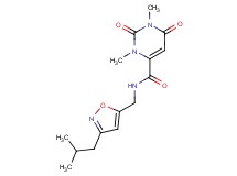 N-[(3-isobutyl-5-isoxazolyl)methyl]-1,3-dimethyl-2,6-dioxo-1,2,3,6-tetrahydro-4-pyrimidinecarboxamide