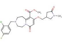 methyl 3-(2-chloro-4-fluorobenzyl)-9-[(1-methyl-5-oxo-3-pyrrolidinyl)methoxy]-7-oxo-1,2,3,4,5,7-hexahydropyrido[1,2-d][1,4]diazepine-10-carboxylate