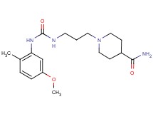 1-[3-({[(5-methoxy-2-methylphenyl)amino]carbonyl}amino)propyl]piperidine-4-carboxamide
