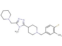 1-(4-fluoro-3-methylbenzyl)-4-[4-methyl-5-(piperidin-1-ylmethyl)-4H-1,2,4-triazol-3-yl]piperidine