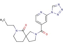 7-propyl-2-[2-(1H-tetrazol-1-yl)isonicotinoyl]-2,7-diazaspiro[4.5]decan-6-one