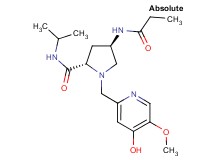 (4R)-1-[(4-hydroxy-5-methoxypyridin-2-yl)methyl]-N-isopropyl-4-(propionylamino)-L-prolinamide