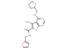N-(2-furylmethyl)-5-methyl-4-[(tetrahydro-2-furanylmethyl)amino]thieno[2,3-d]pyrimidine-6-carboxamide