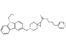 6-[(9-ethyl-9H-carbazol-3-yl)methyl]-N-[3-(4-pyridinyl)propyl]-6-azaspiro[2.5]octane-1-carboxamide