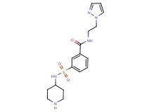 3-[(4-piperidinylamino)sulfonyl]-N-[2-(1H-pyrazol-1-yl)ethyl]benzamide hydrochloride