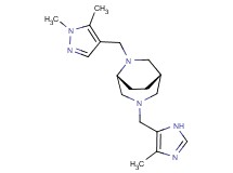 (1S*,5R*)-6-[(1,5-dimethyl-1H-pyrazol-4-yl)methyl]-3-[(4-methyl-1H-imidazol-5-yl)methyl]-3,6-diazabicyclo[3.2.2]nonane