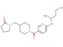 1-{[1-({6-[(3-hydroxy-1-methylpropyl)amino]pyridin-3-yl}carbonyl)piperidin-4-yl]methyl}pyrrolidin-2-one