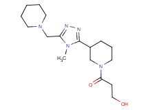3-{3-[4-methyl-5-(piperidin-1-ylmethyl)-4H-1,2,4-triazol-3-yl]piperidin-1-yl}-3-oxopropan-1-ol