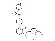 4-(4-{[1-(4-chlorophenyl)cyclobutyl]carbonyl}-1-piperazinyl)-2-(3,4-dimethoxyphenyl)-1H-isoindole-1,3(2H)-dione