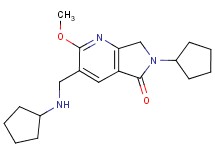 6-cyclopentyl-3-[(cyclopentylamino)methyl]-2-methoxy-6,7-dihydro-5H-pyrrolo[3,4-b]pyridin-5-one