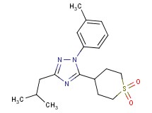 5-(1,1-dioxidotetrahydro-2H-thiopyran-4-yl)-3-isobutyl-1-(3-methylphenyl)-1H-1,2,4-triazole