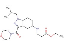 ethyl N-[1-isobutyl-3-(4-morpholinylcarbonyl)-4,5,6,7-tetrahydro-1H-indazol-5-yl]-beta-alaninate