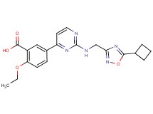 5-(2-{[(5-cyclobutyl-1,2,4-oxadiazol-3-yl)methyl]amino}pyrimidin-4-yl)-2-ethoxybenzoic acid
