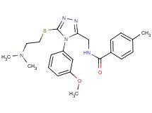 N-{[5-{[2-(dimethylamino)ethyl]thio}-4-(3-methoxyphenyl)-4H-1,2,4-triazol-3-yl]methyl}-4-methylbenzamide