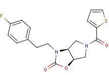 (3aS*,6aR*)-3-[2-(4-fluorophenyl)ethyl]-5-(2-thienylcarbonyl)hexahydro-2H-pyrrolo[3,4-d][1,3]oxazol-2-one