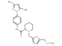 N-[4-(3,5-dimethyl-1H-pyrazol-1-yl)phenyl]-1-{[5-(methoxymethyl)-2-furyl]methyl}-2-piperidinecarboxamide
