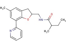 2-methyl-N-{[5-methyl-7-(2-pyridinyl)-2,3-dihydro-1-benzofuran-2-yl]methyl}butanamide