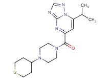 7-isopropyl-5-{[4-(tetrahydro-2H-thiopyran-4-yl)piperazin-1-yl]carbonyl}[1,2,4]triazolo[1,5-a]pyrimidine