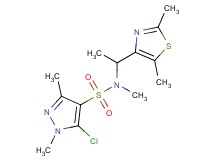 5-chloro-N-[1-(2,5-dimethyl-1,3-thiazol-4-yl)ethyl]-N,1,3-trimethyl-1H-pyrazole-4-sulfonamide