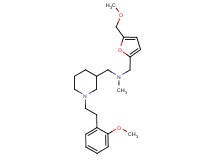 1-[5-(methoxymethyl)-2-furyl]-N-({1-[2-(2-methoxyphenyl)ethyl]-3-piperidinyl}methyl)-N-methylmethanamine
