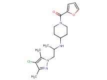 N-[2-(4-chloro-3,5-dimethyl-1H-pyrazol-1-yl)-1-methylethyl]-1-(2-furoyl)piperidin-4-amine