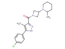 1-(1-{[5-(4-chlorophenyl)-4-methyl-1H-pyrazol-3-yl]carbonyl}-3-azetidinyl)-2-methylpiperidine