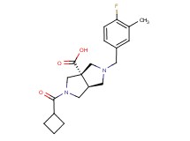 (3aS*,6aS*)-2-(cyclobutylcarbonyl)-5-(4-fluoro-3-methylbenzyl)hexahydropyrrolo[3,4-c]pyrrole-3a(1H)-carboxylic acid