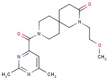 9-[(2,6-dimethylpyrimidin-4-yl)carbonyl]-2-(2-methoxyethyl)-2,9-diazaspiro[5.5]undecan-3-one