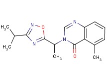 3-[1-(3-isopropyl-1,2,4-oxadiazol-5-yl)ethyl]-5-methylquinazolin-4(3H)-one